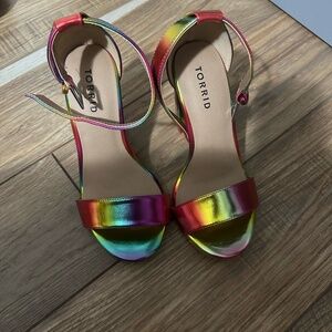 NWT Torrid rainbow heels